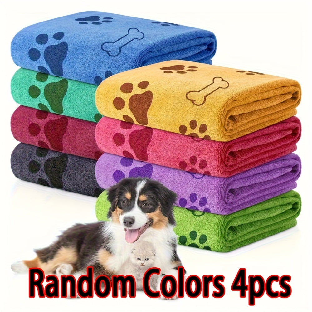 Quick Dry Dog Towels Soft Polyester Absorbent For Bathing