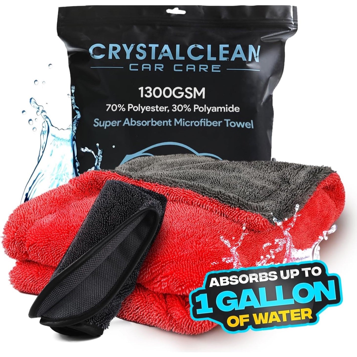 Double Twisted Loop Quick Drying Car Towel For Detailing