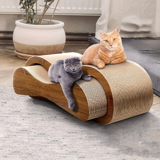 Durable Cat Scratching Board And Resting Bed Two Piece Set