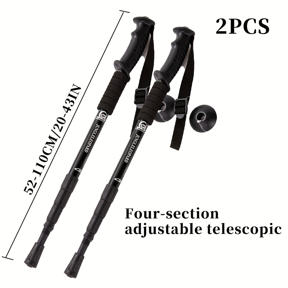 Ergonomic Aluminum Trekking Poles Adjustable Shockproof