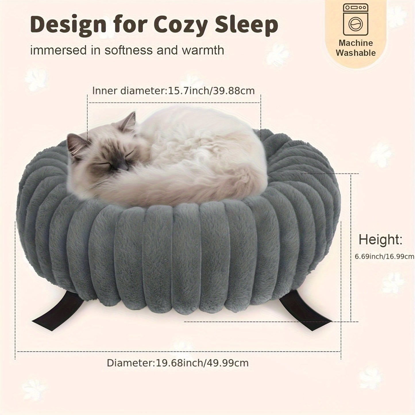 360 Degree Rotating Cat Desk Bed With Removable Cover