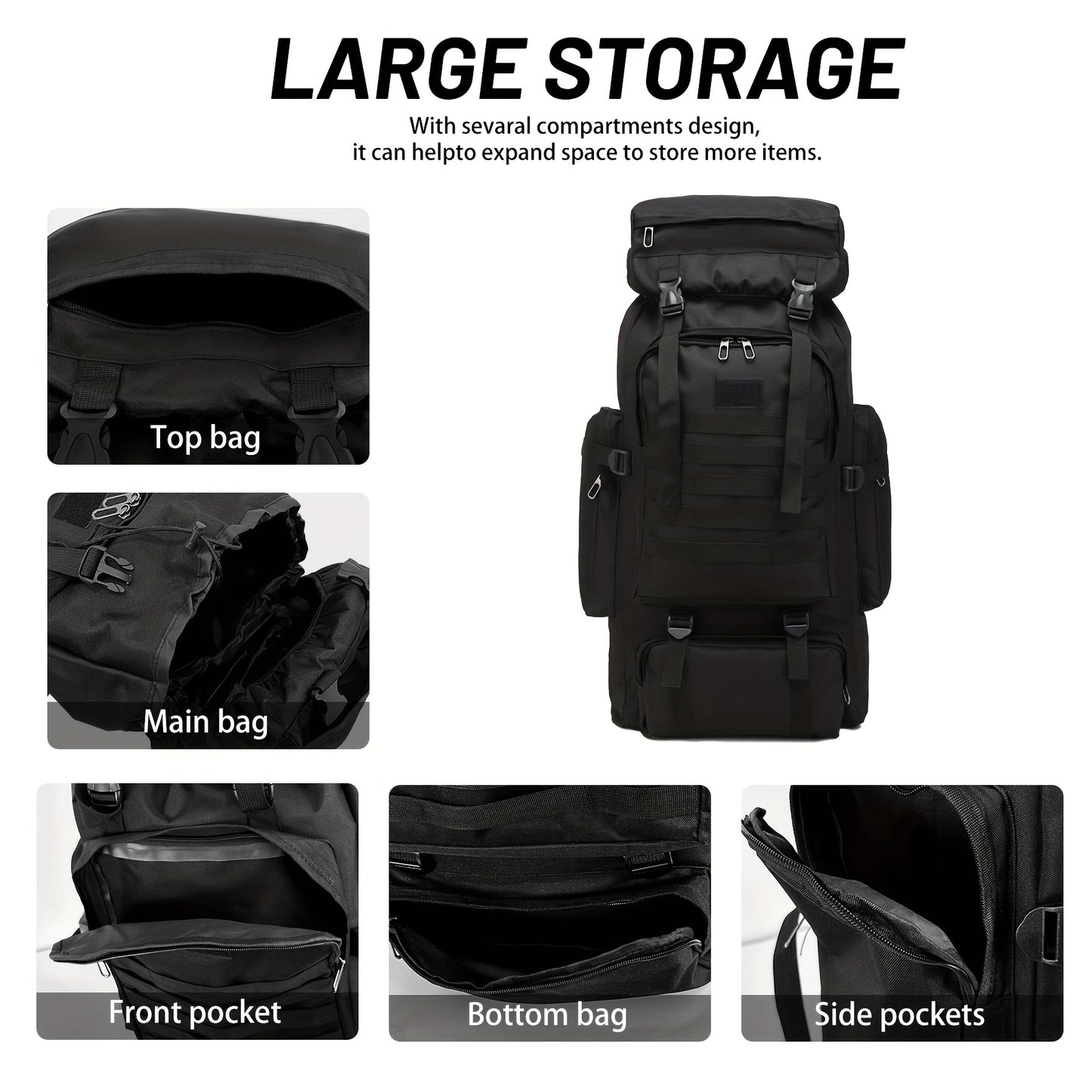 Tactical Hiking Backpack Set for Outdoor Adventures and Camping