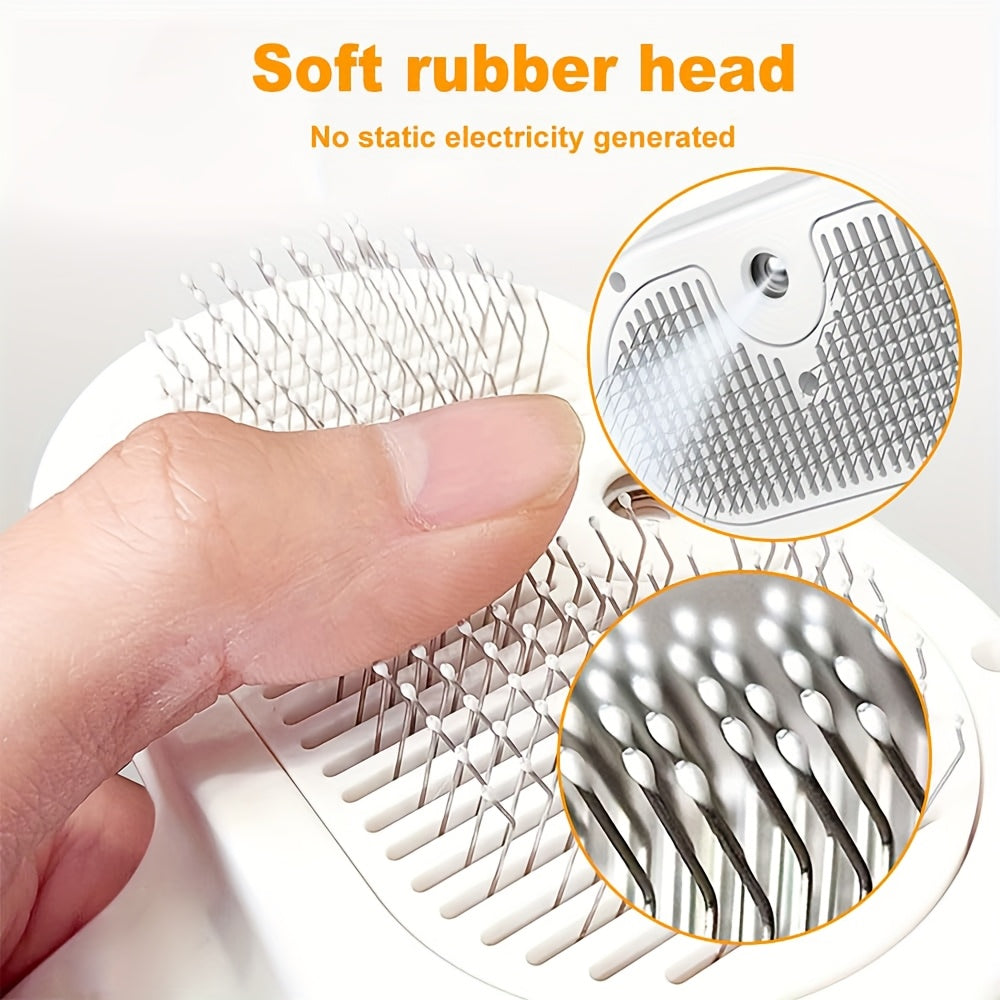 Pet Deshedding Brush 3 In 1 Self Cleaning USB Charging