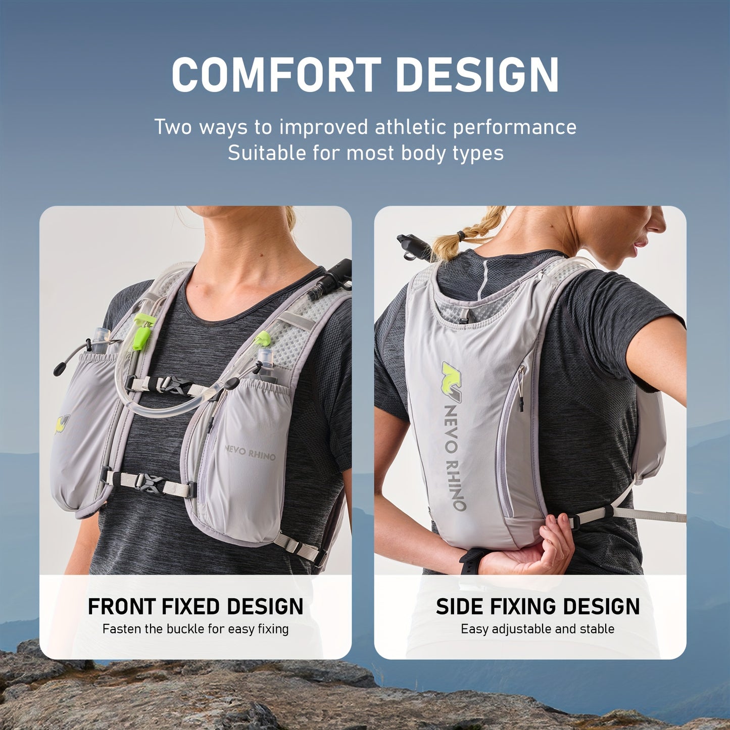 Hydration Running Vest With Water Bladder Lightweight Pack