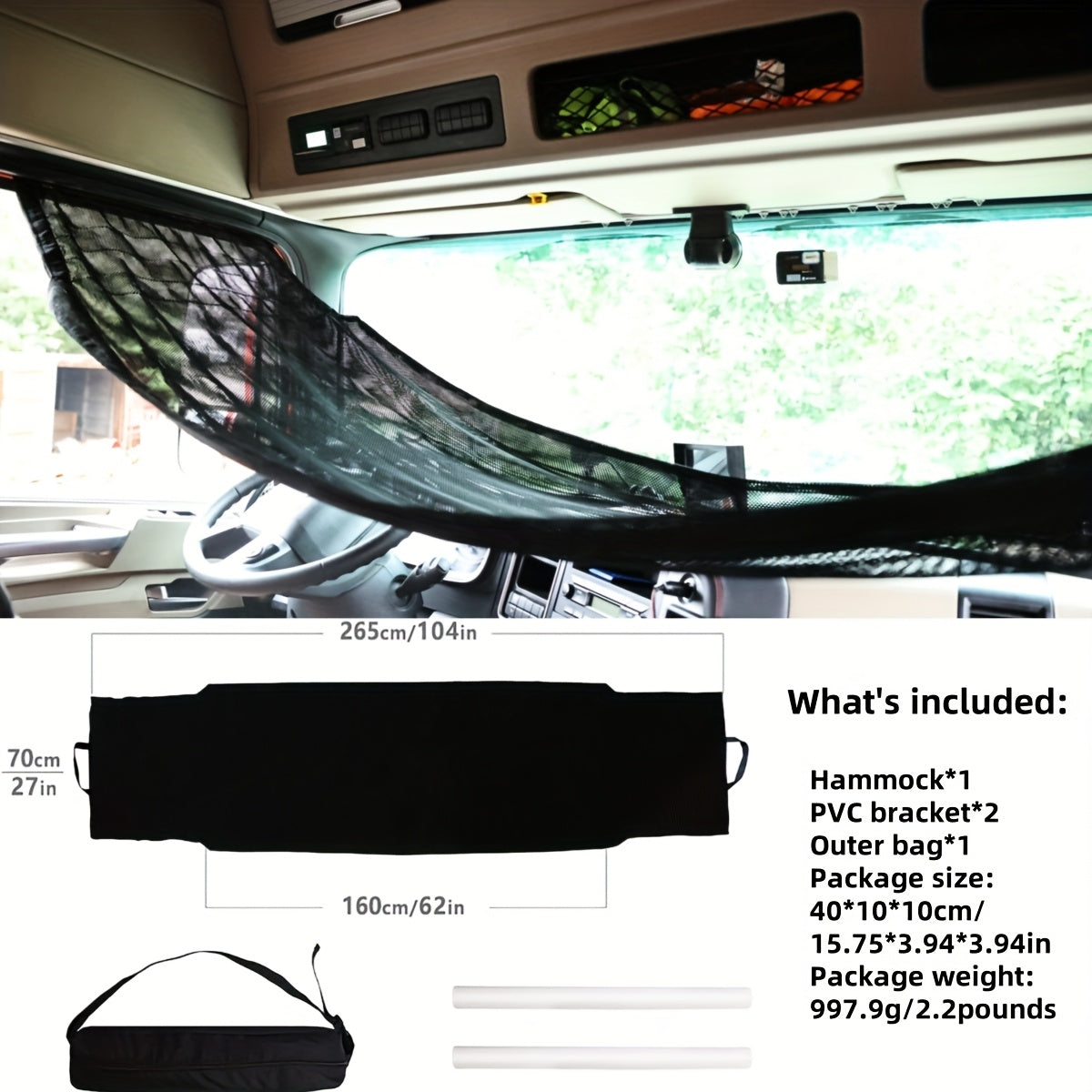Heavy Duty Semi Truck Hammock 150kg Capacity Portable Bed
