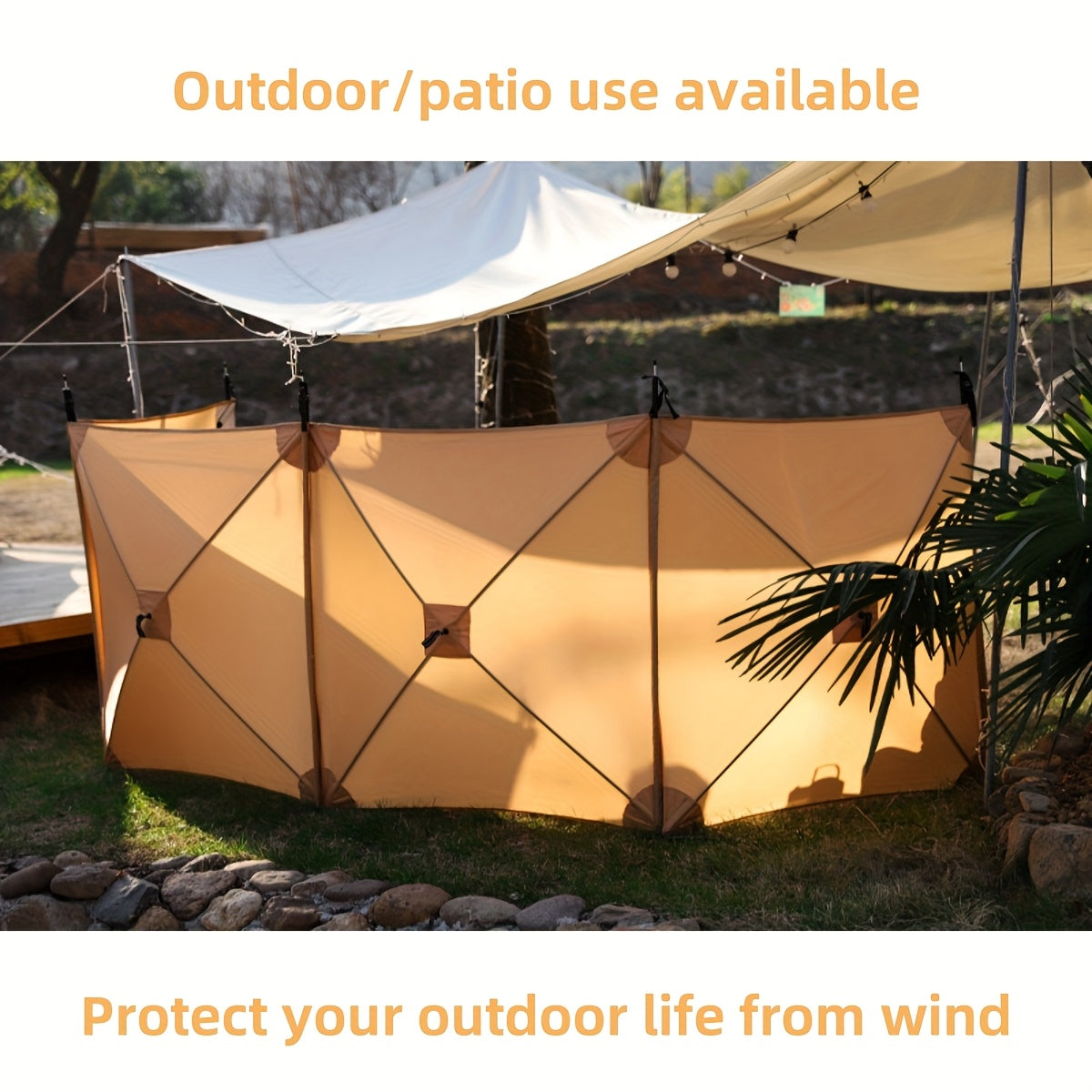 Portable Windproof Camping Cloth Curtain for Outdoor Use