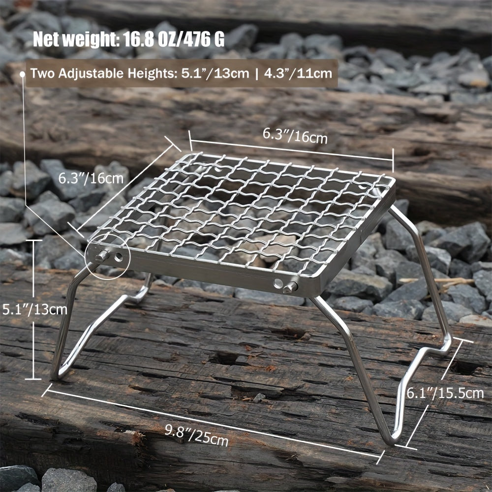 Portable Folding Camping Grill For Backpacking And Picnics