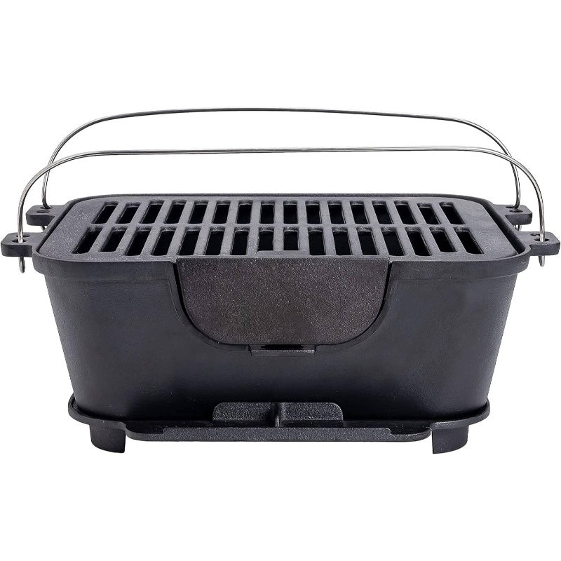 Heavy Duty Preseasoned Cast Iron Grill Indoor Outdoor