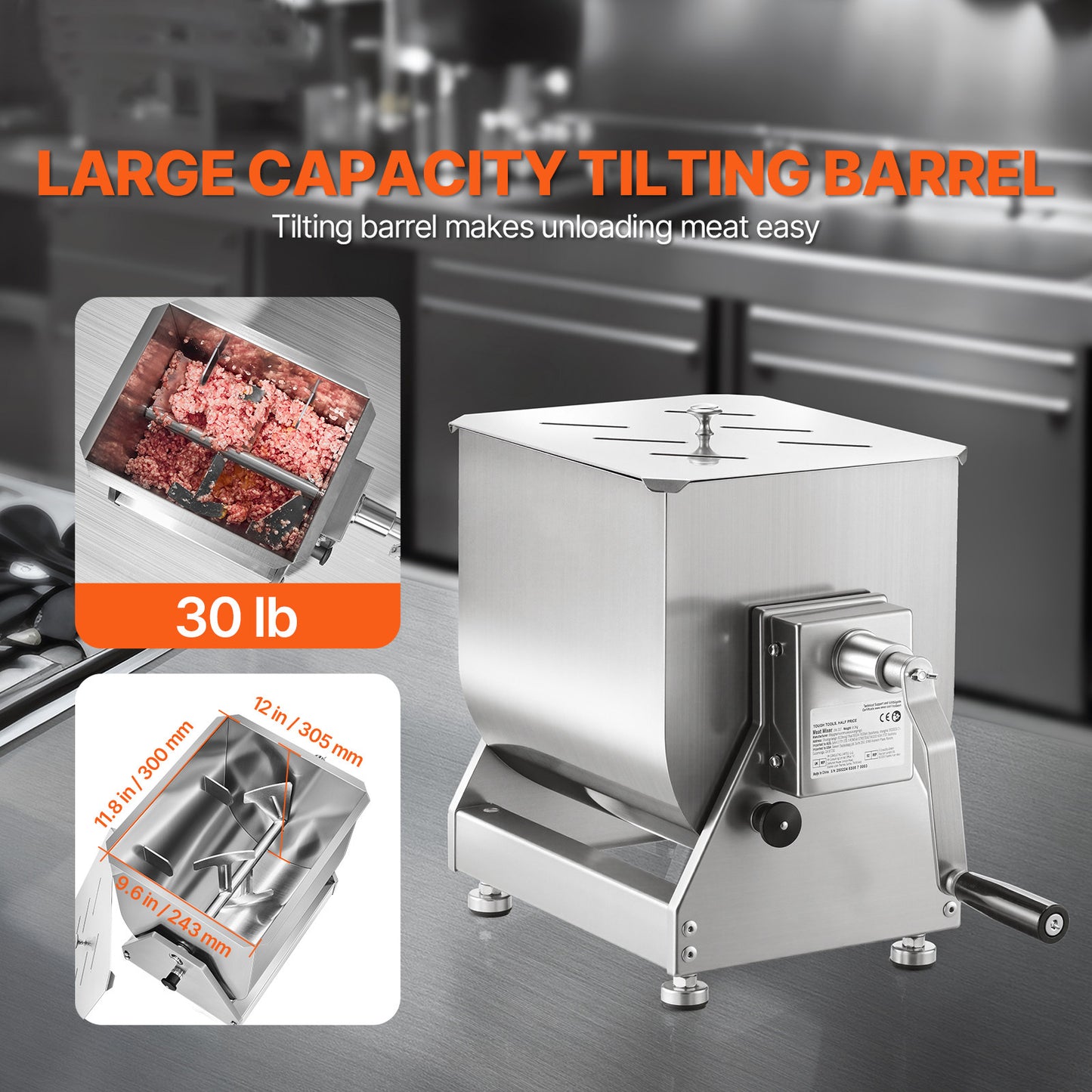 Manual Meat Mixer For Sausage And Ground Meat Mixing