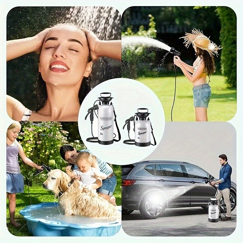 High-Pressure Camping Shower Kit with Detachable Hose and Nozzle