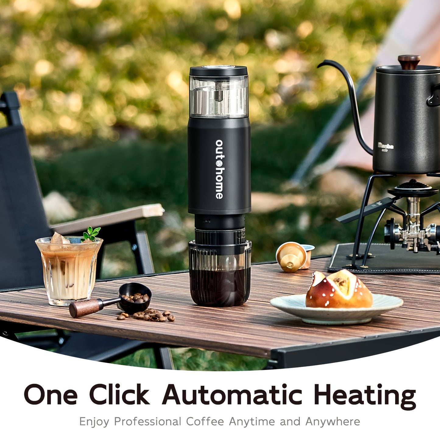 Portable Electric Espresso Machine With One Touch Operation