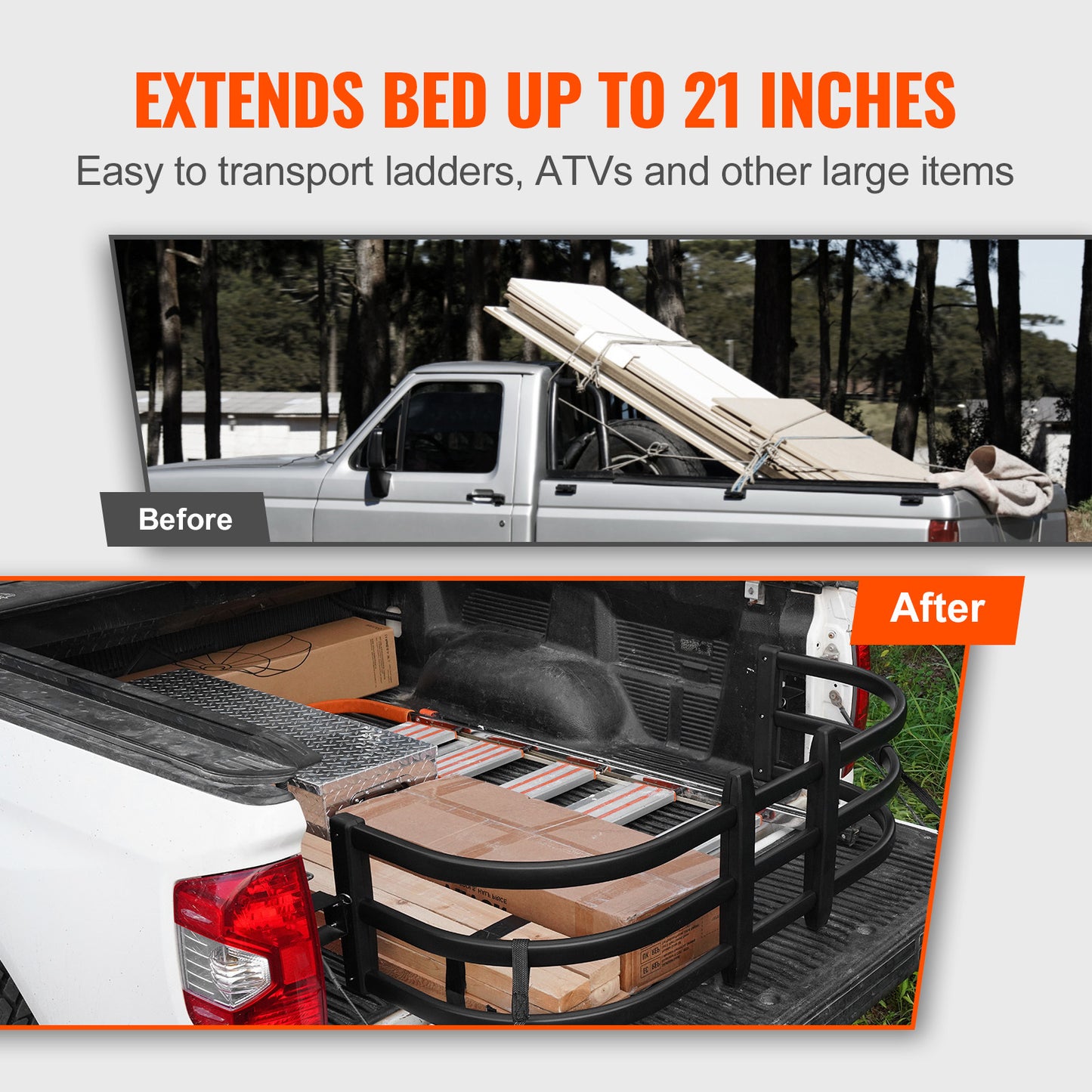 VEVOR Aluminum Truck Bed Extender for Enhanced Cargo Capacity
