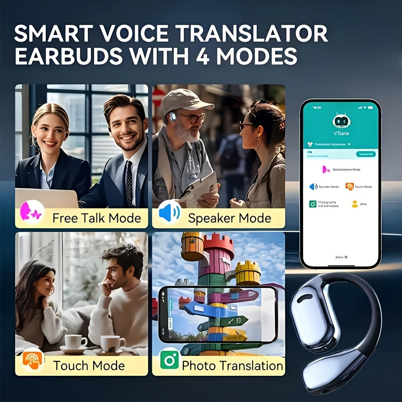 3 In 1 AI Translator Earbuds 156 Languages Translation