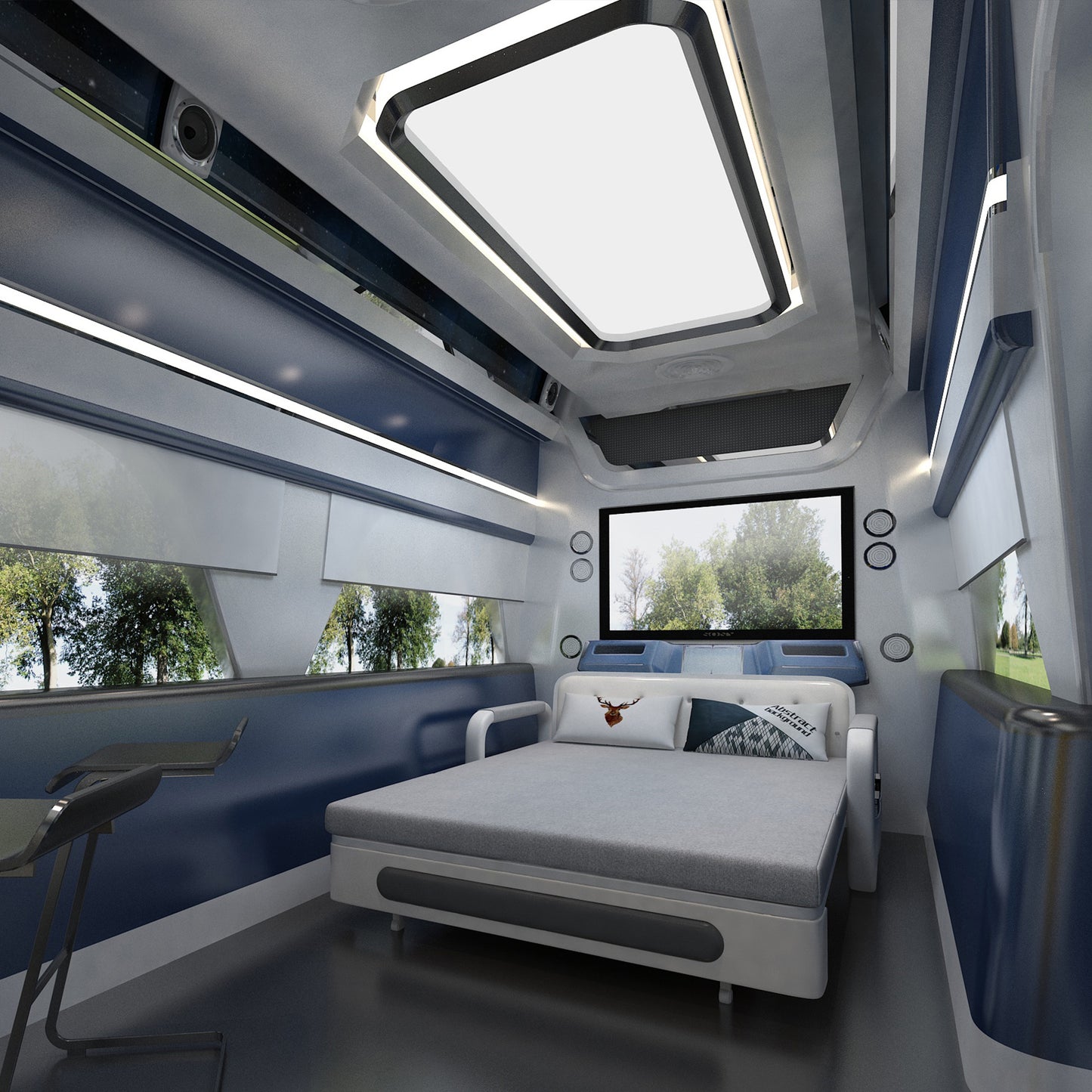 Minimalist Stretchable Sofa Bed with Built-In Storage for Small Spaces