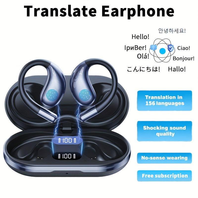 3 In 1 AI Translator Earbuds 156 Languages Translation
