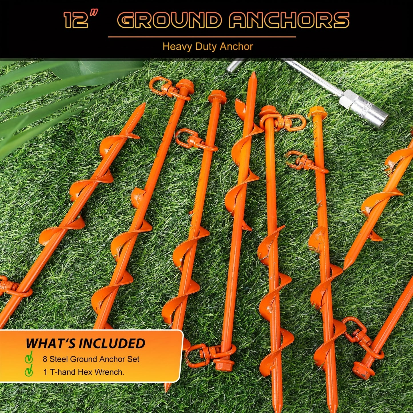 Heavy Duty Ground Anchors For Camping Tents And Canopies