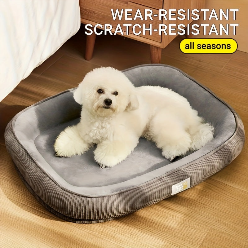 Orthopedic Pet Bed With High Edge Support And Comfort