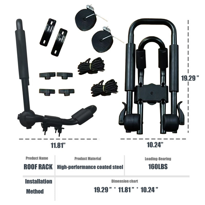 Folding J Style Kayak Roof Rack Carrier Universal 4In1