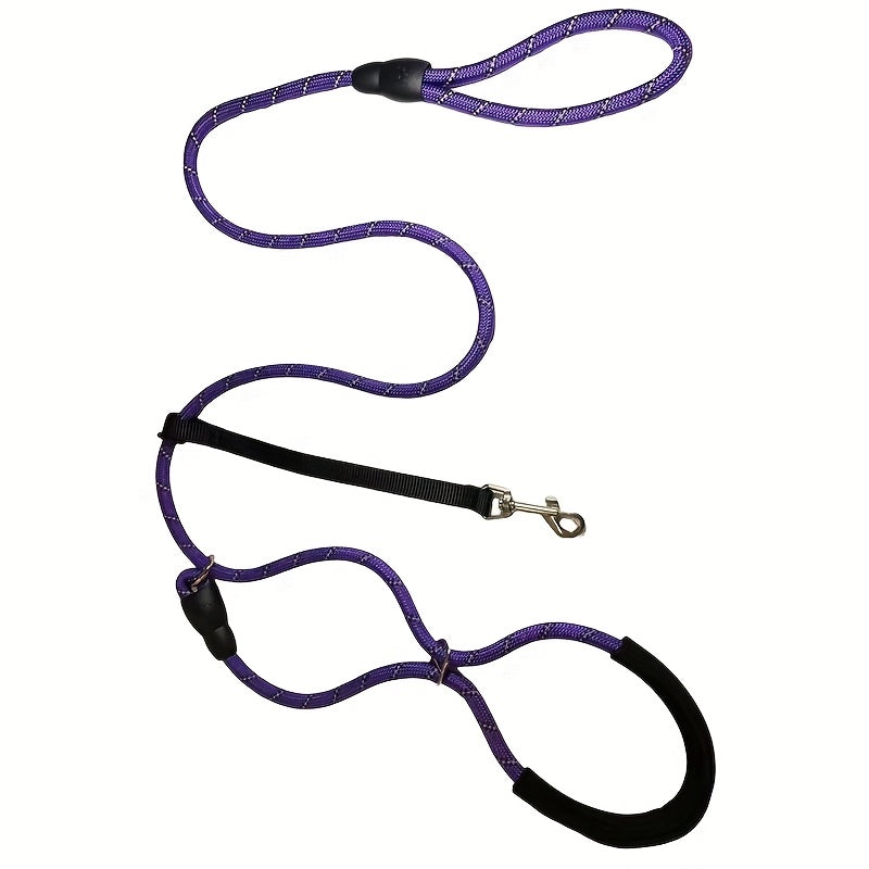 Integrated Anti-Pull Dog Leash With Bite-Resistant Rope