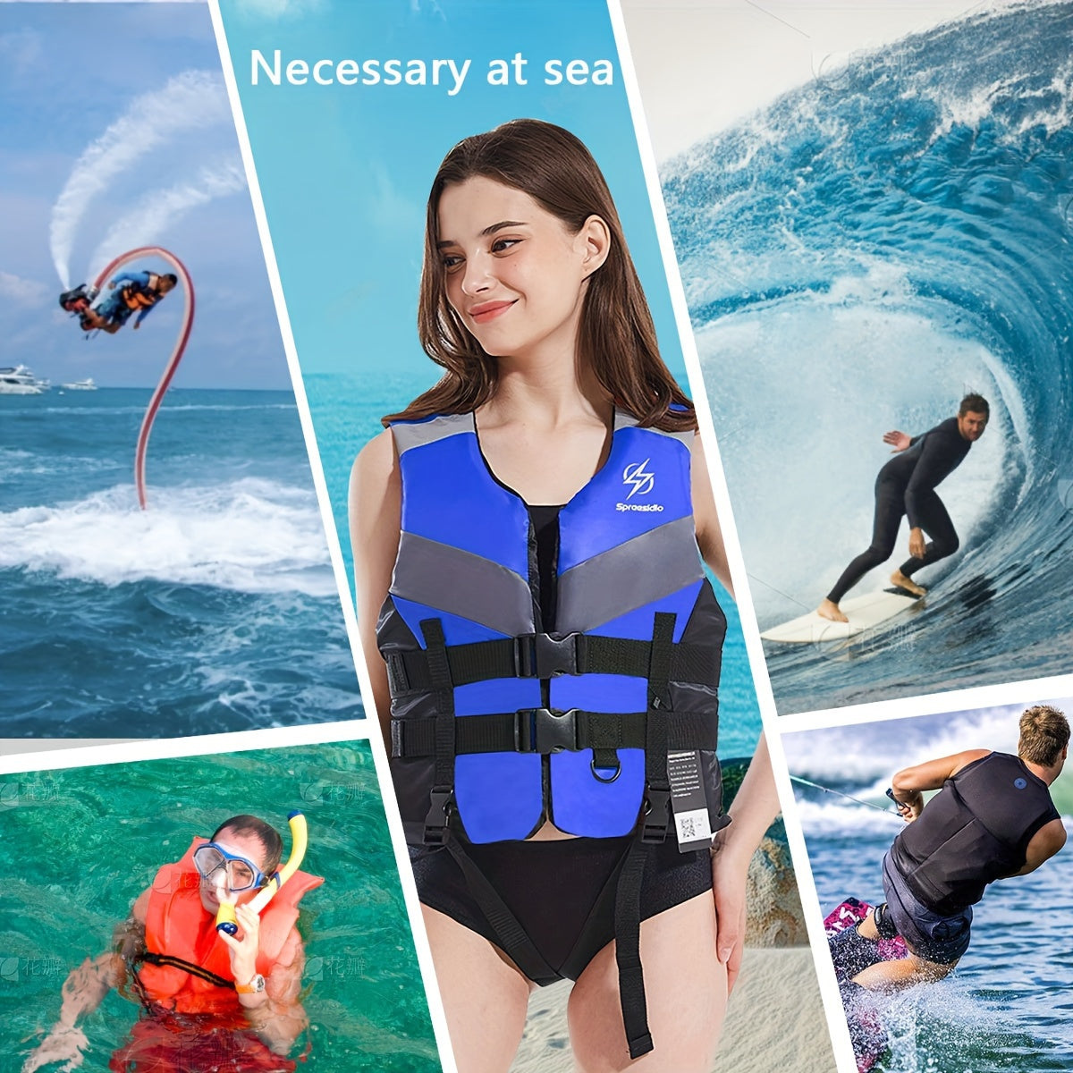 HISEA Adjustable Buoyancy Vest 50N for Adults Gear Pro