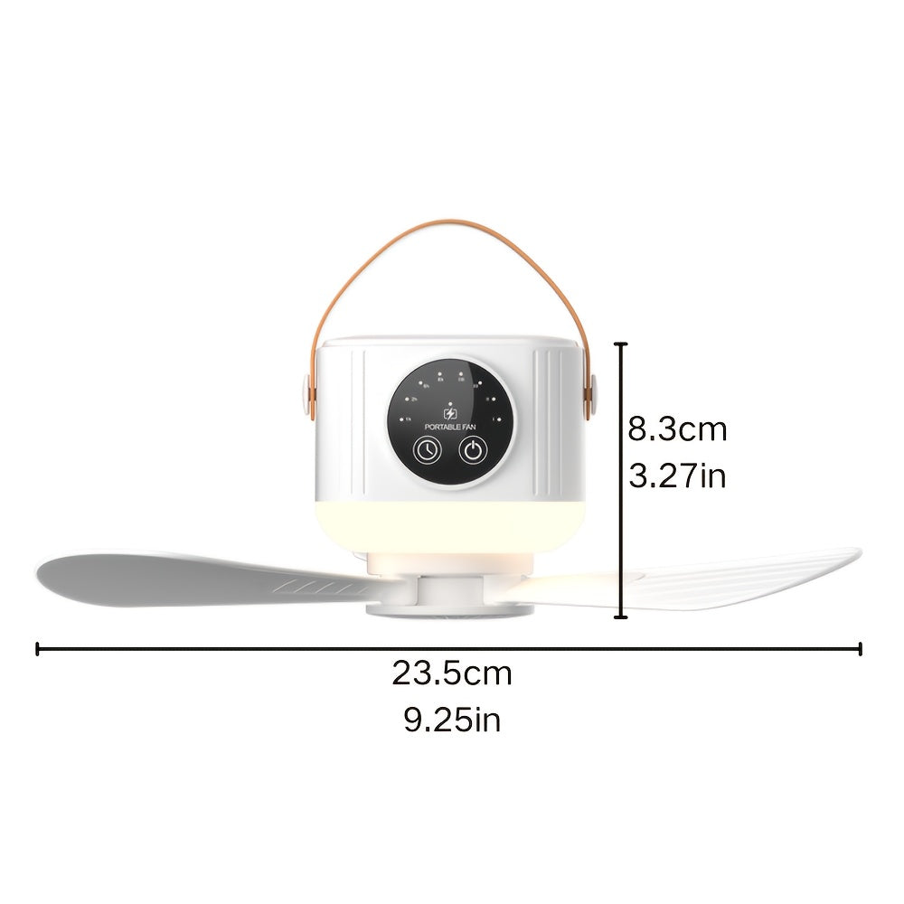 Portable USB Rechargeable Ceiling Fan With Night Light