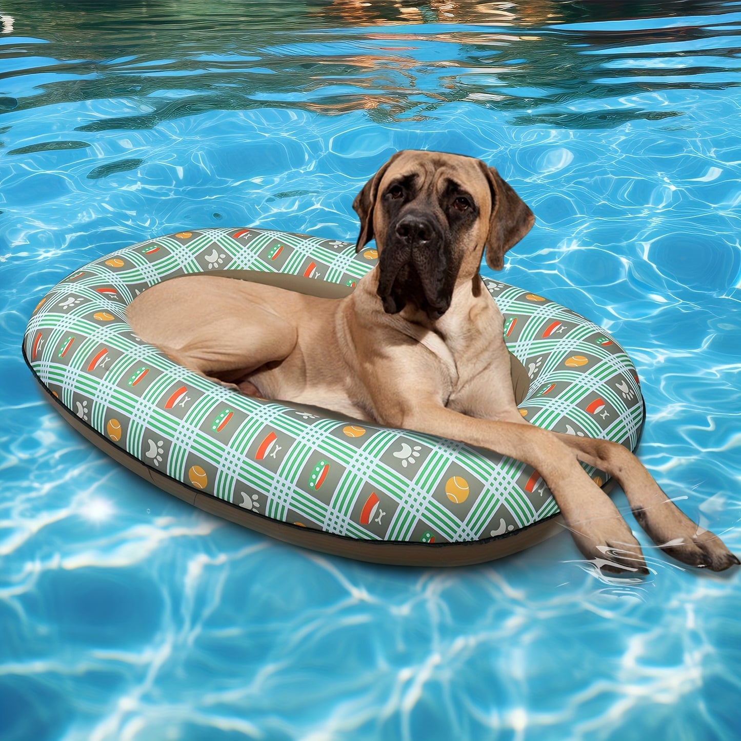 Soft Dog Pool Float For Dogs Deluxe Durable Inflatable