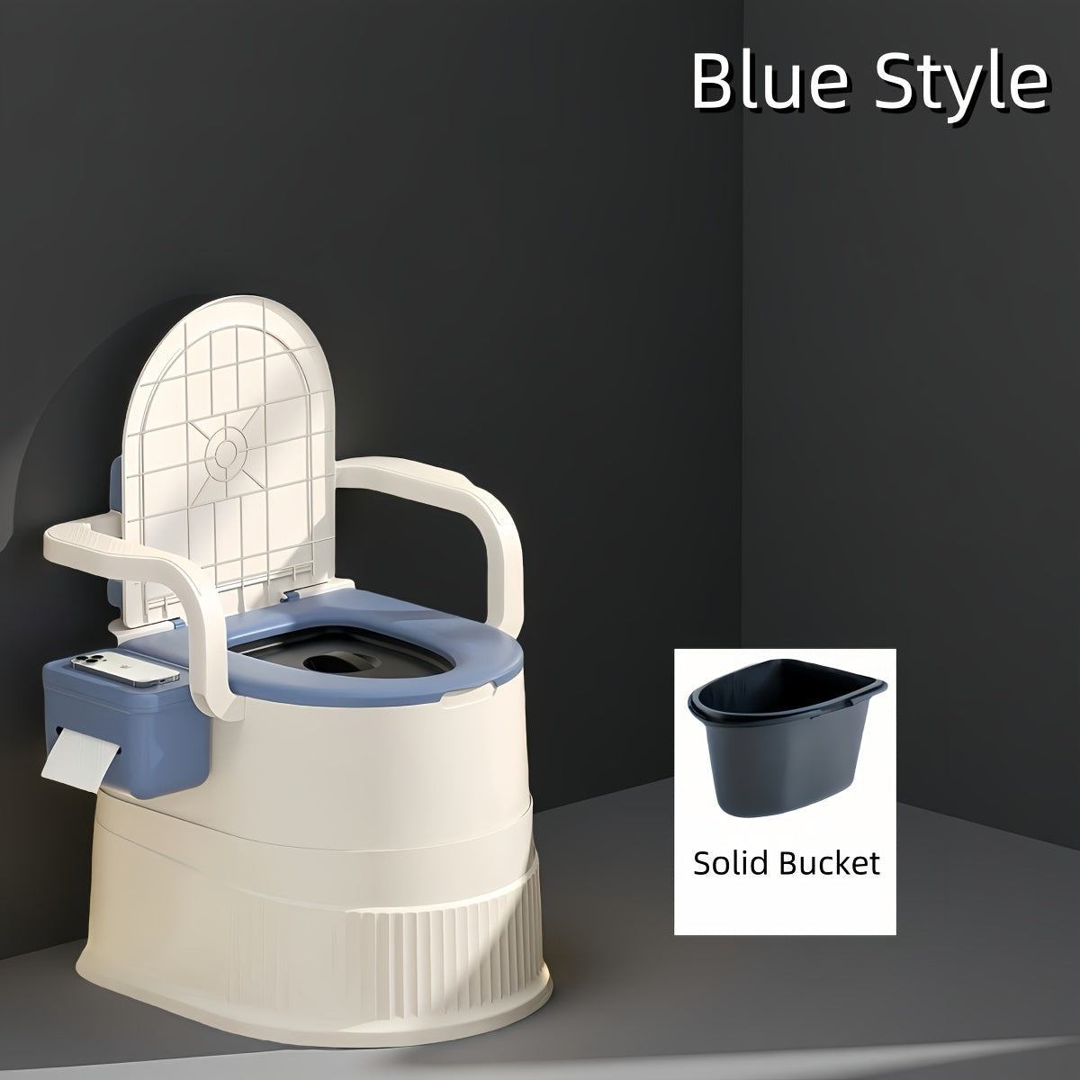 Gulite Portable Camping Toilet With Lid Odor Resistant PP