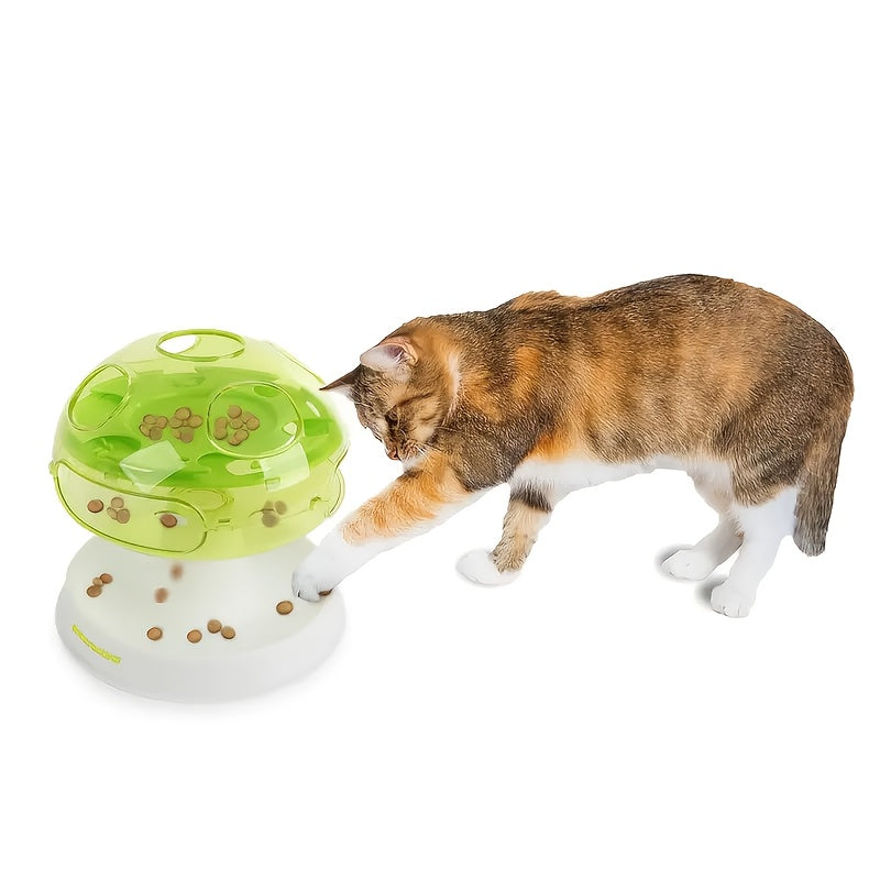 Interactive Cat Puzzle Feeder Toy With Three Levels Durable