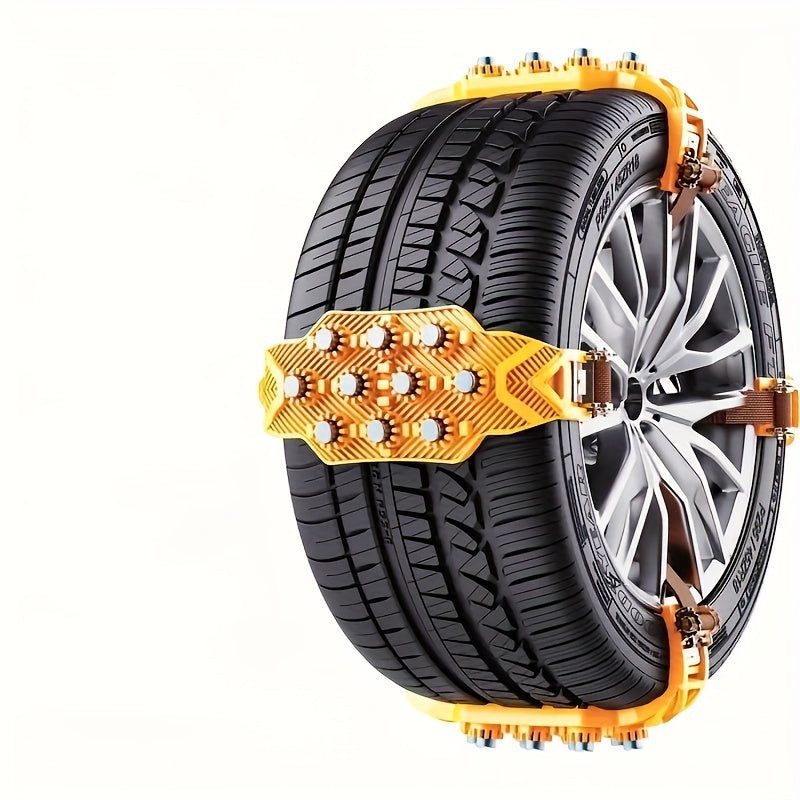 Universal Adjustable Snow Chains for Cars SUVs Sedans Pack