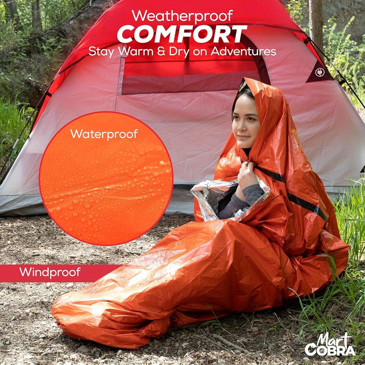 Emergency Sleeping Bag Survival Gear Waterproof Mylar Bivy Sack