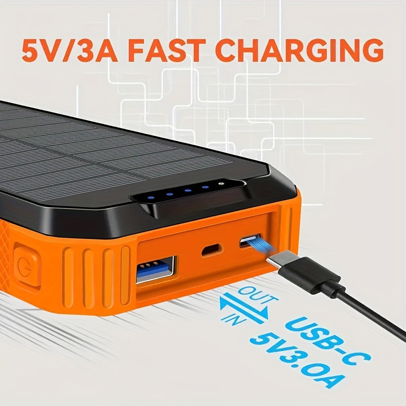49800mAh Six 15W Solar Power Bank With Wireless Charger