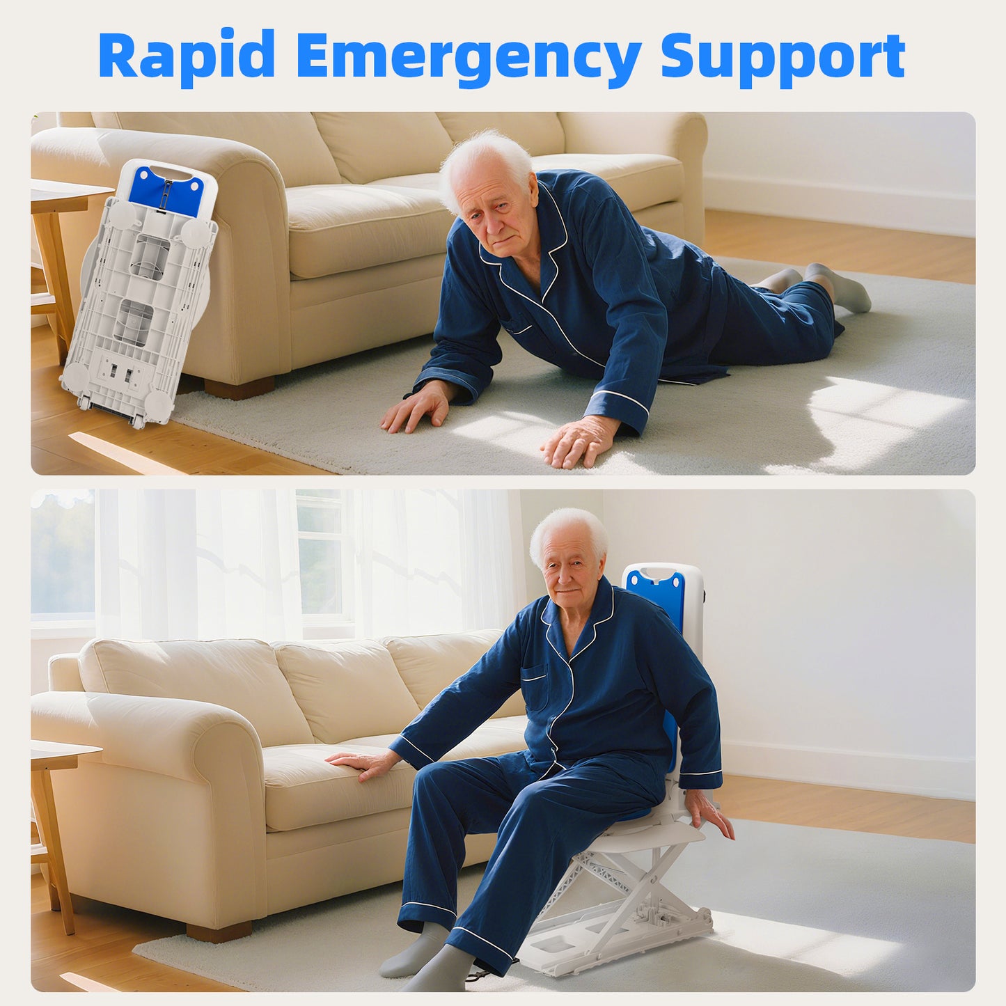 Hydraulic Transfer Chair For Elderly With 300 Lbs Capacity