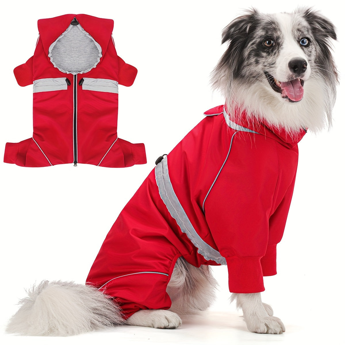 All Season Dog Raincoat Windproof Waterproof Pullover