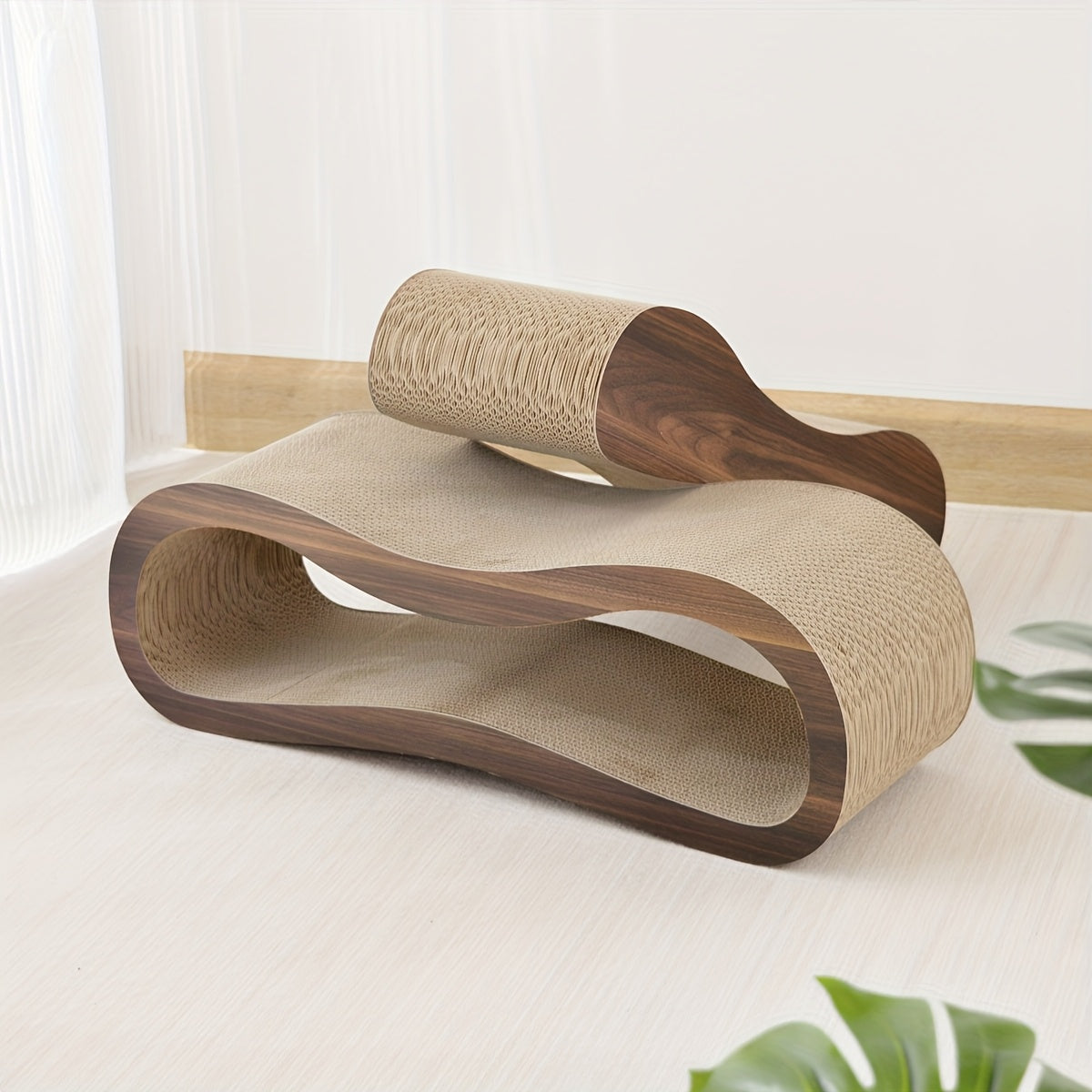 Durable Cat Scratching Board And Resting Bed Two Piece Set