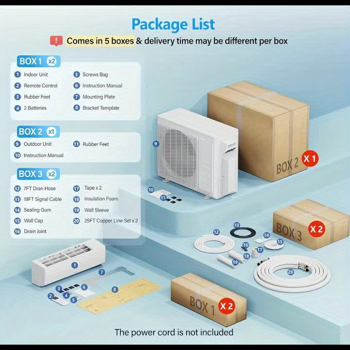 Dual Zone WiFi Mini Split Air Conditioner And Heater System