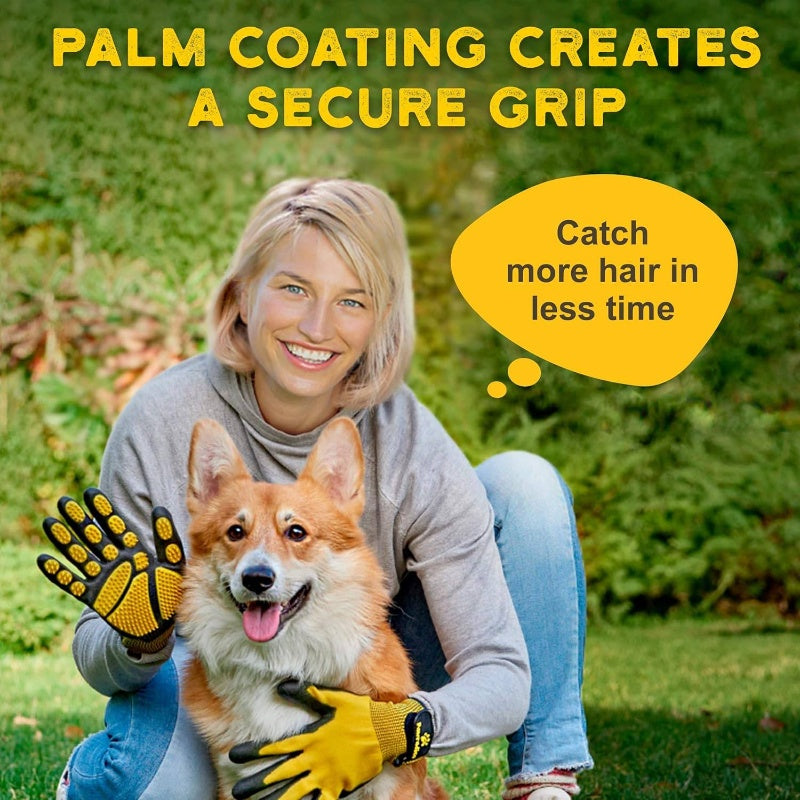 Pet Grooming Deshedding Gloves For Cats Dogs Horses