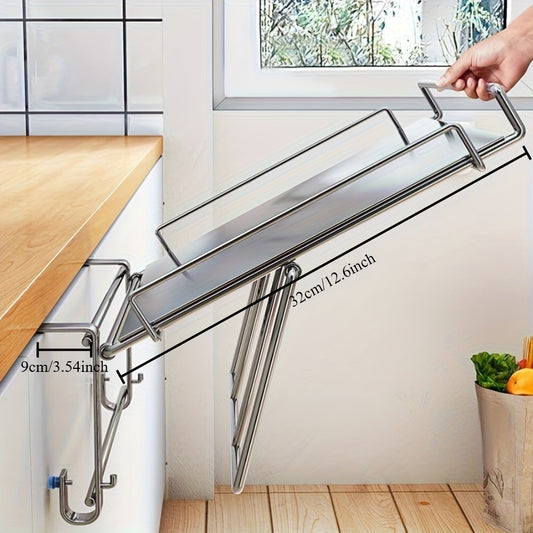 Stainless Steel Foldable Countertop Storage Rack Organizer
