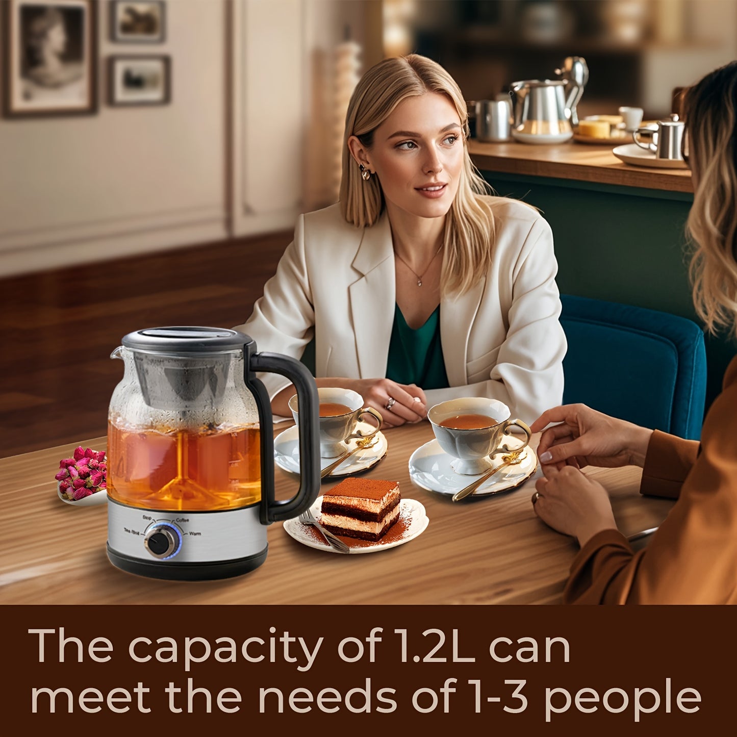Electric Kettle Tea Pot Keep Warm Safety Protection