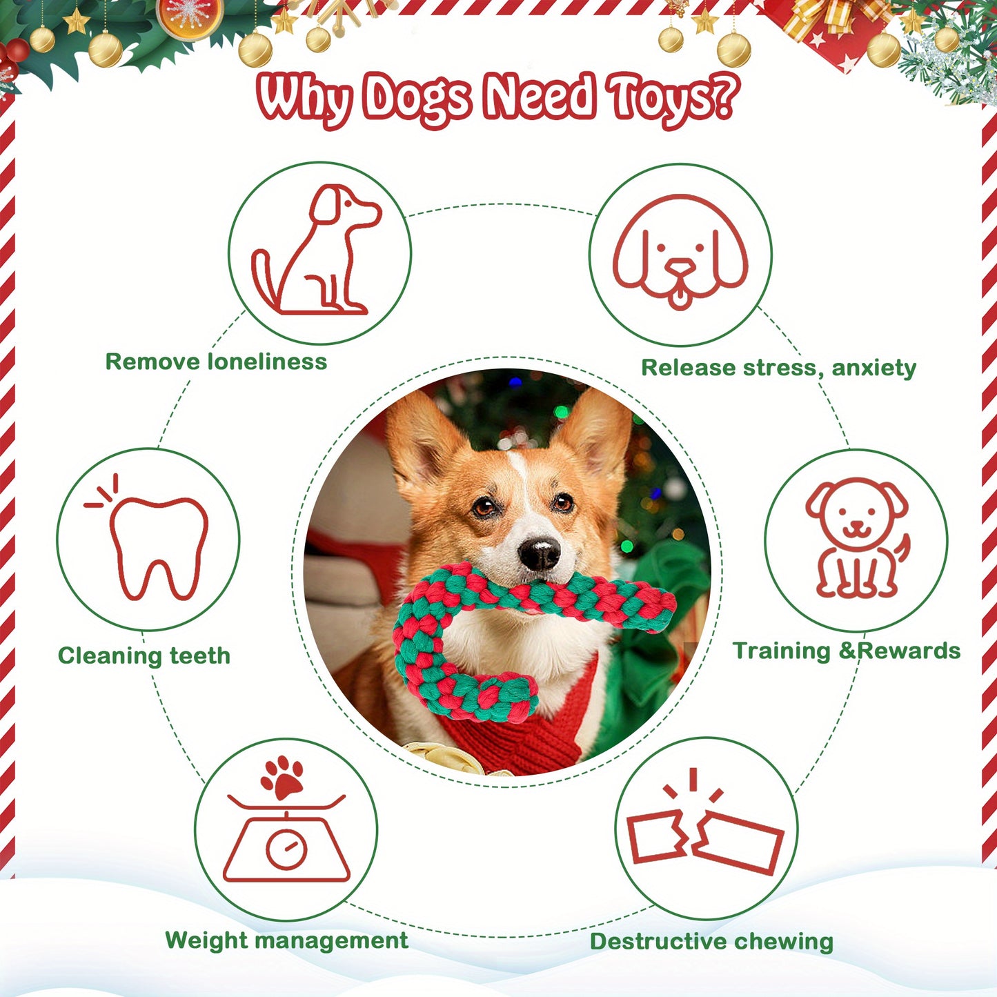 Durable Dog Chew Toy Set For Aggressive Chewers Rope Toys