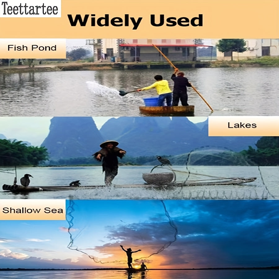 TEETTARTEE Lightweight Round Hand Trawling Net For Fishing