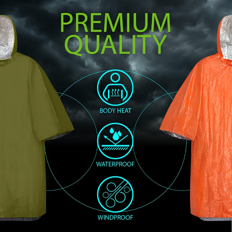 Emergency Rain Ponchos Set for Outdoor Adventures and Camping
