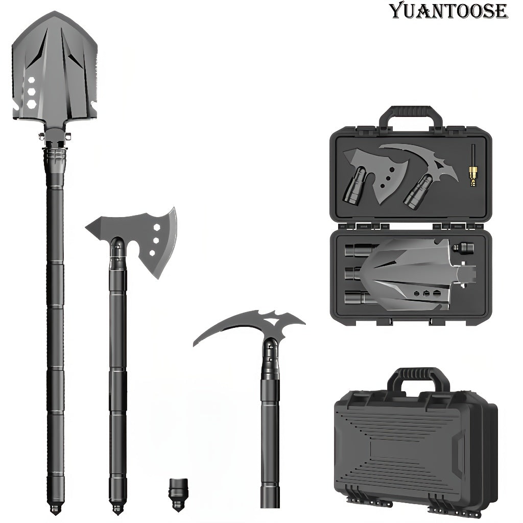 Multi Tool Ax Shovel Pickaxe Set For Outdoor Rescue