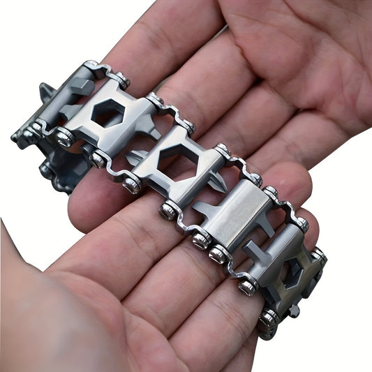 Men's 29-in-1 Multi-Functional Tool Bracelet for Outdoor Adventures
