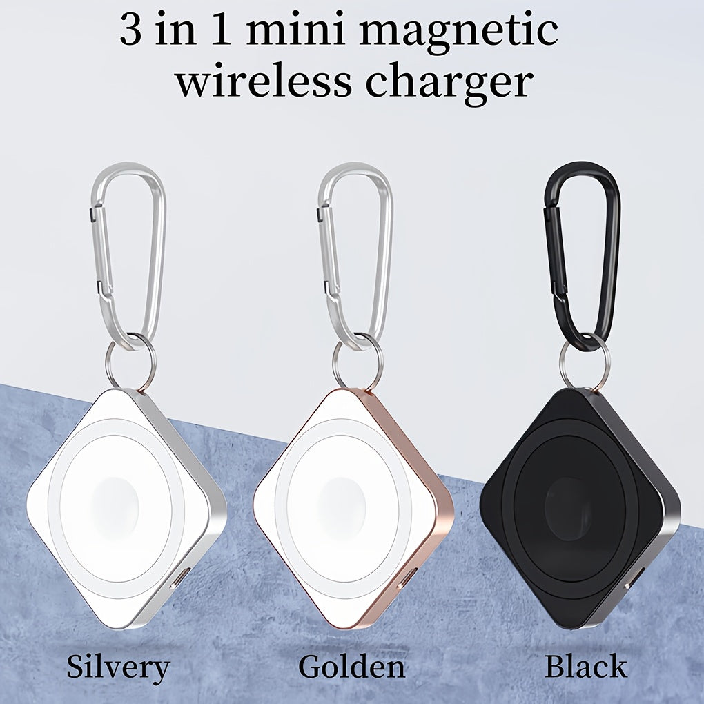 Mini Magnetic Wireless Charger With Dual Interface 15W