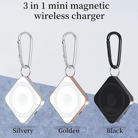 Mini Magnetic Wireless Charger With Dual Interface 15W