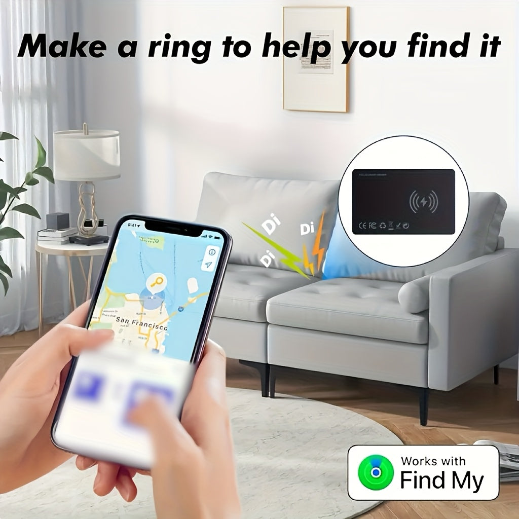 Ultra-Thin Waterproof Wireless Charging GPS Locator Card