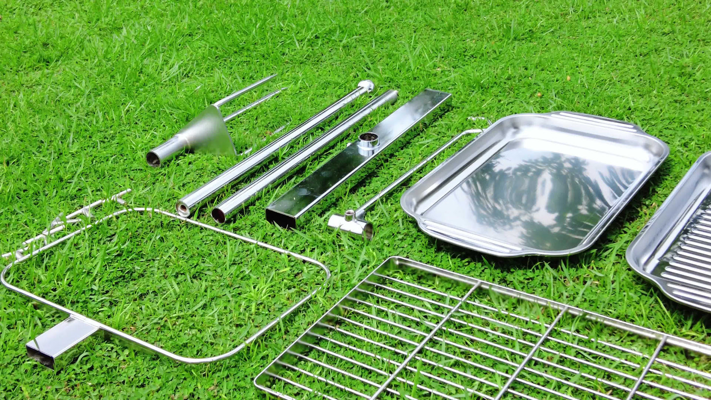 SELEWARE Adjustable Swivel Campfire Grill for Outdoor Cooking