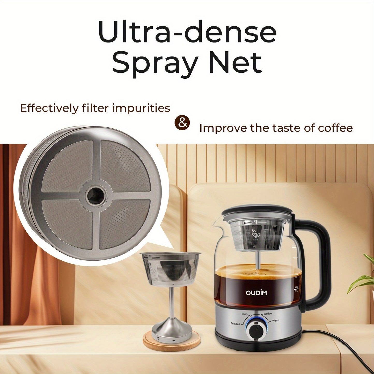 Electric Kettle Tea Pot Keep Warm Safety Protection