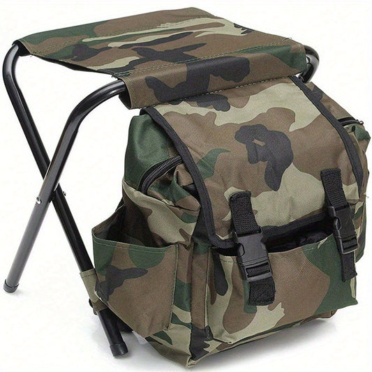 Camouflage Outdoor Backpack with Adjustable Straps and Multiple Compartments