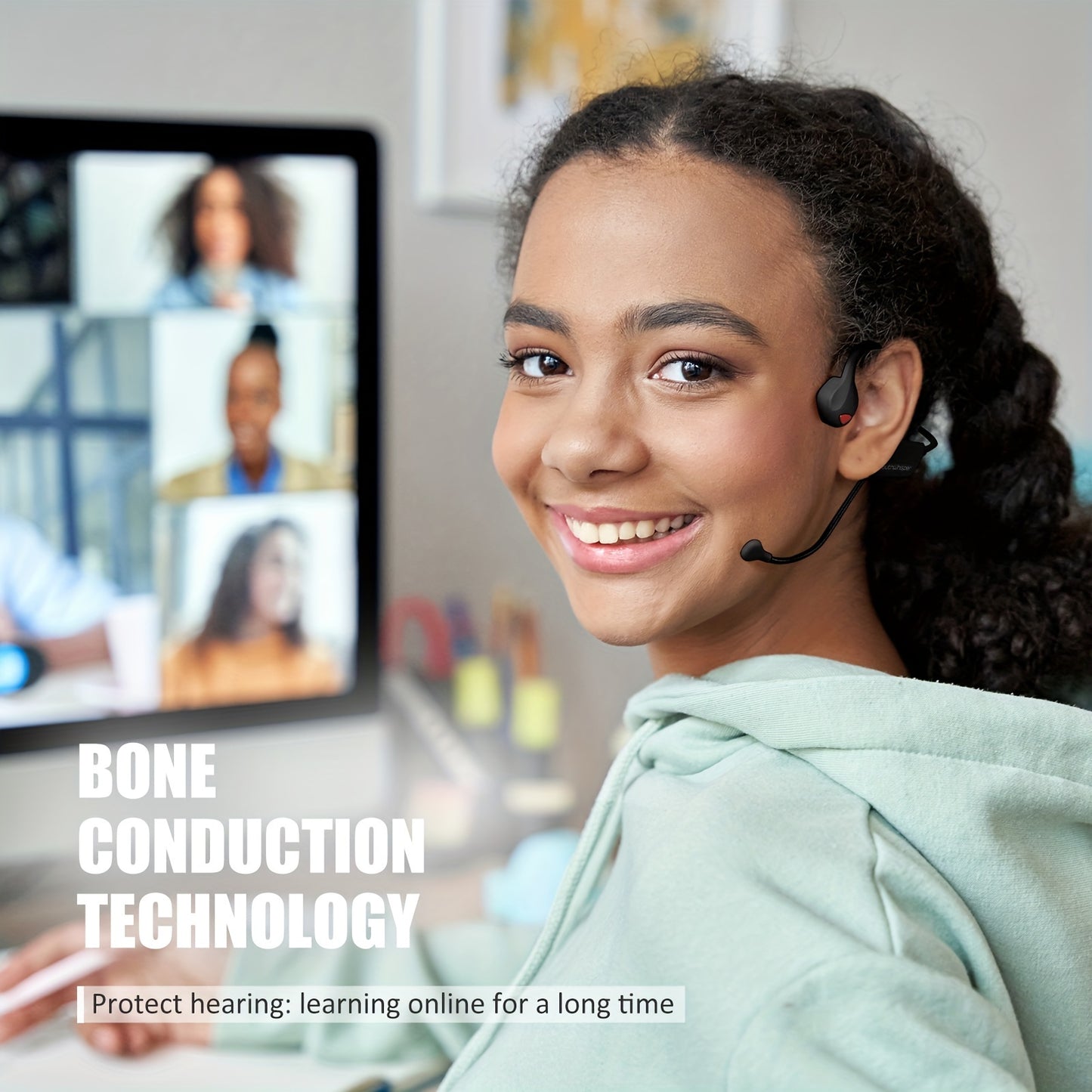 Wireless Bone Conduction Headphones With Microphone